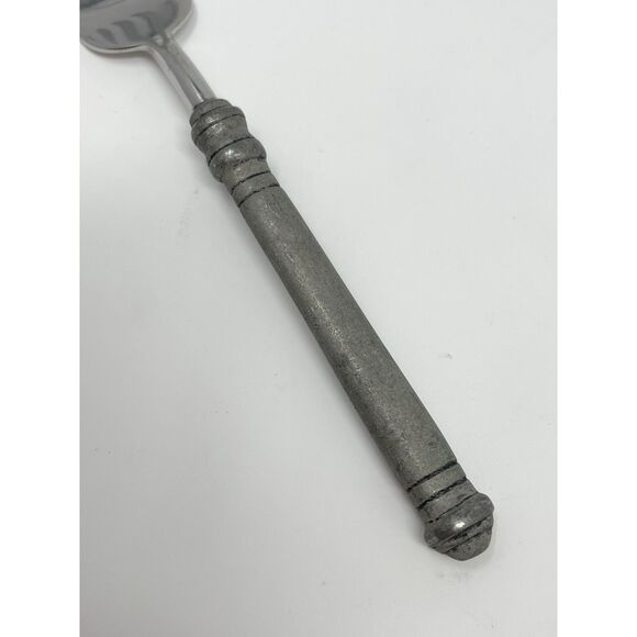 Pottery Barn 70% PEWTER Banded Handle & 18/8 Stainless Salad Fork 7 3/8” - Picture 3 of 5